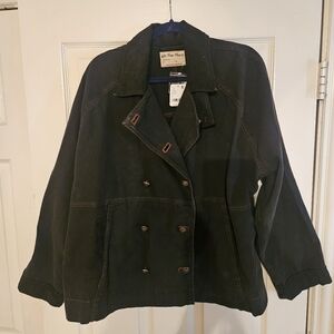 Free People black surplus jacket